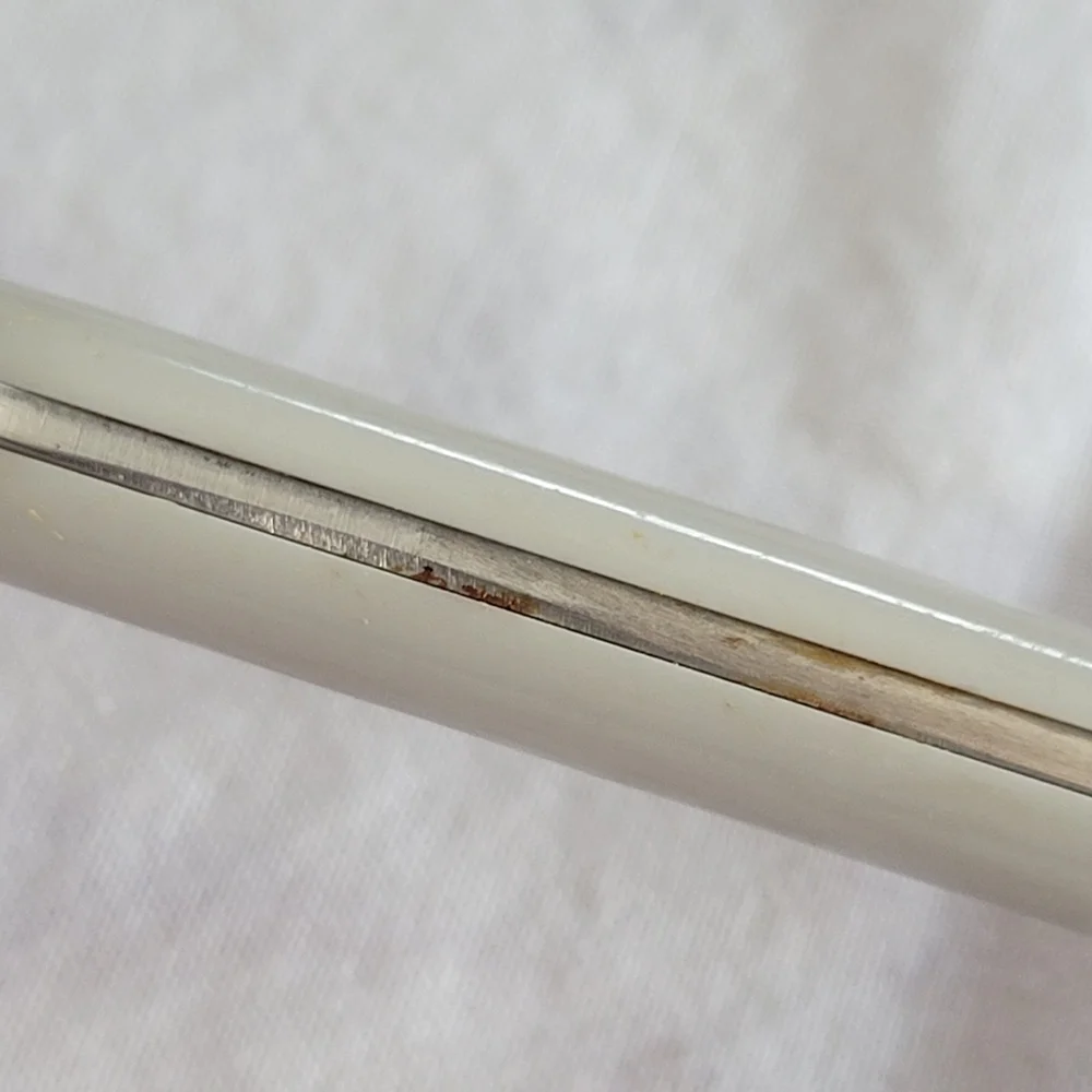 Fiesta Pearl Gray Flatware ~ Knife & 2 Small Forks ~ Retired Swirl ~ Post 86